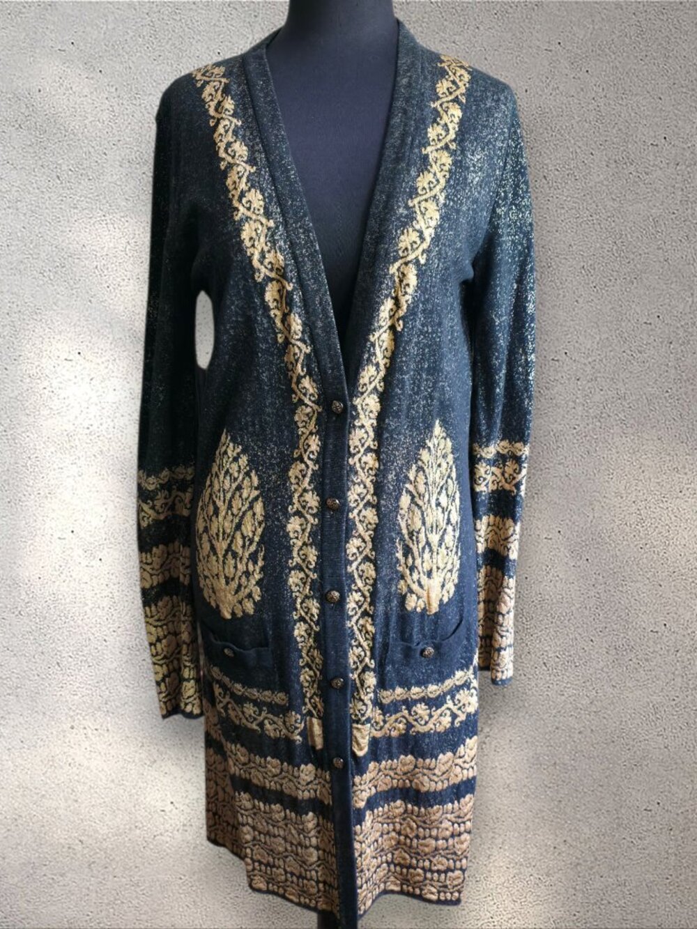 Chanel Spring 2010 Collection Black/Gold Cardigan